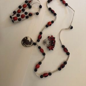 From the Amazon: Ecuadorian bead necklace + bracelet + ring